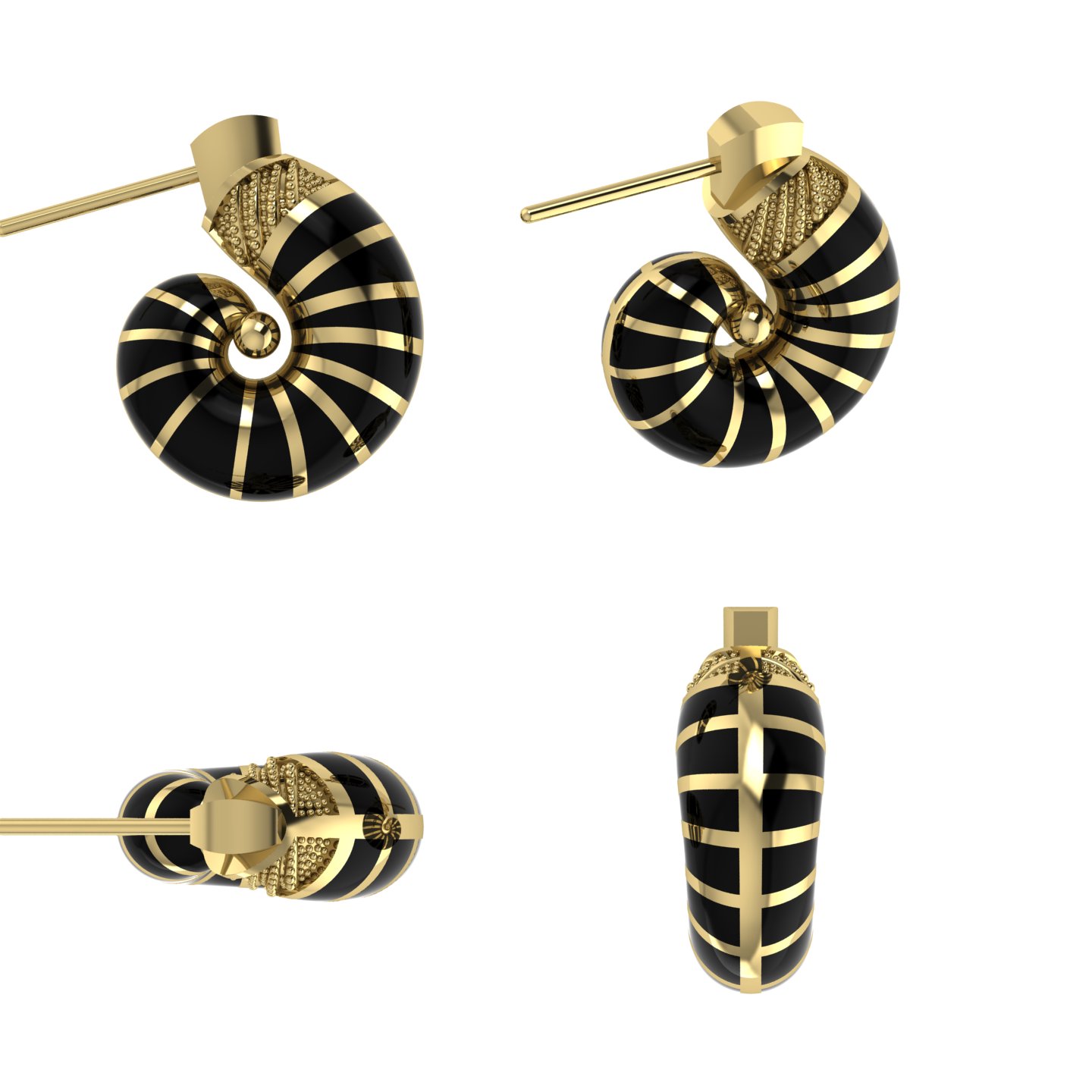Squid enamel studs