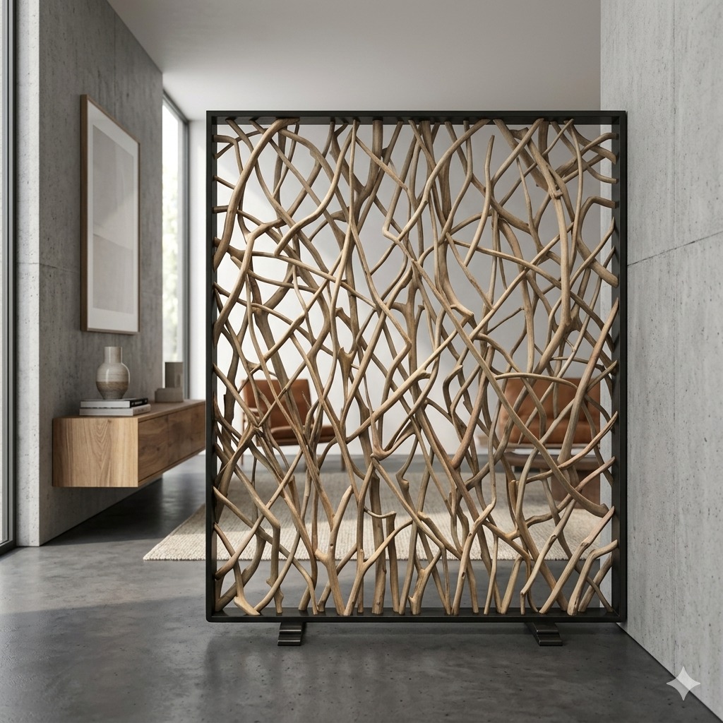 Wooden Branch Partition