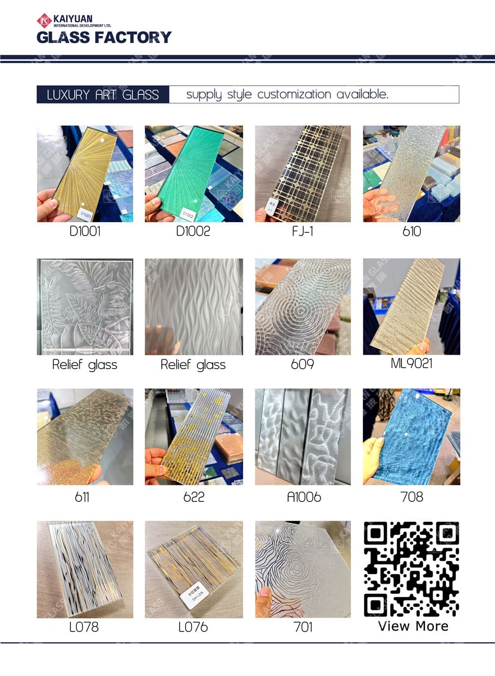 Luxury Art Glass (D, G, FJ, ML and numbered series)