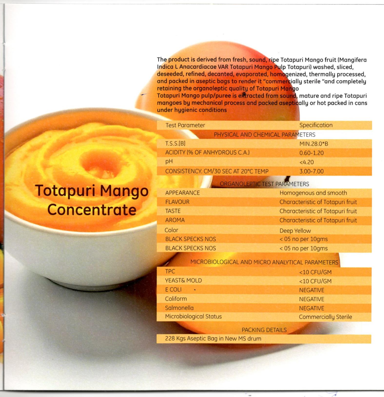 Totapuri Mango Concentrate