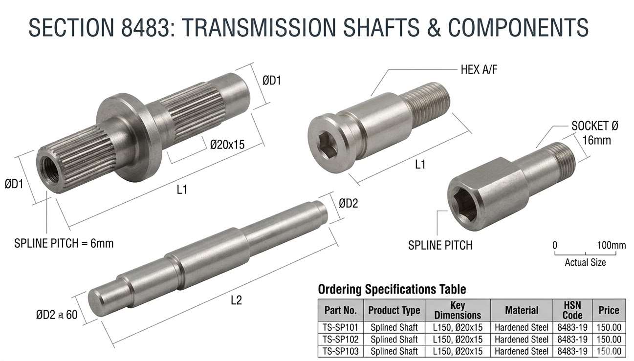 Splined Shaft