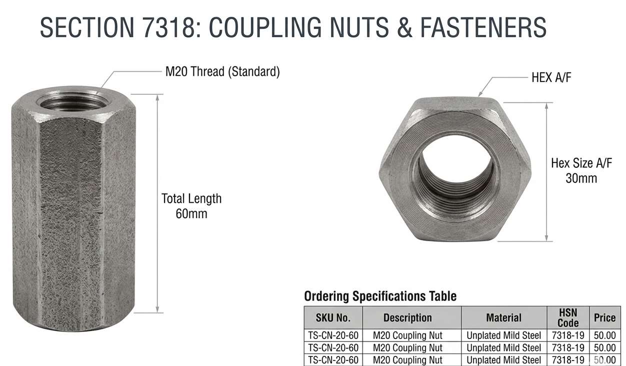 M20 Coupling Nut