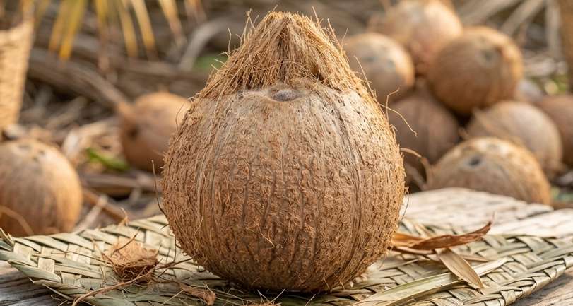 Semi-husked Coconut
