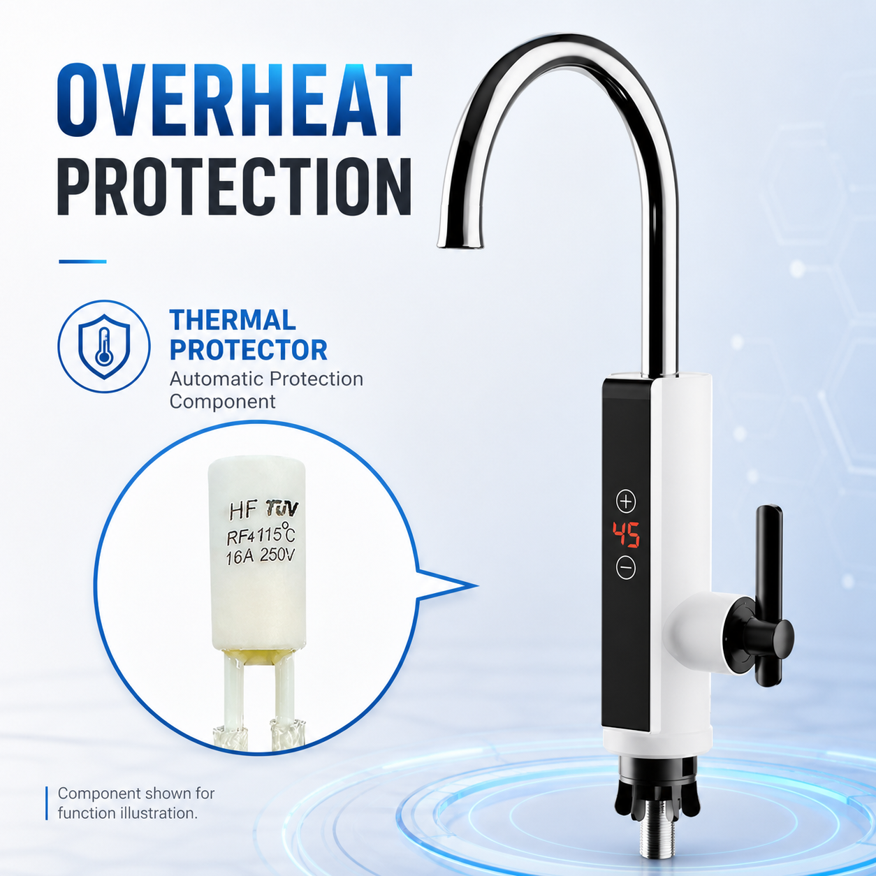 ABS Constant-Temperature Heated Water Valve WM-SS-1H