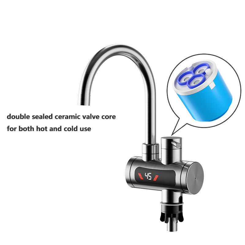 Double Sealed Ceramic Valve Core Instant Electric Heating Faucet