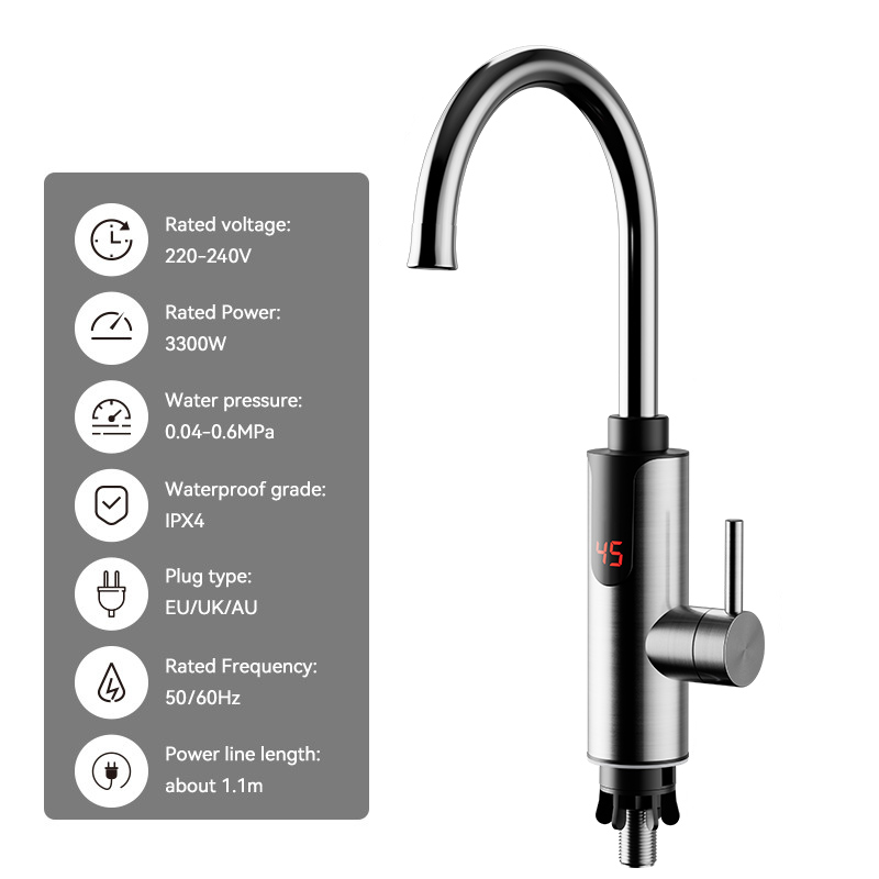 Instant-heating electric tap – for use in kitchens and bathrooms WM-1