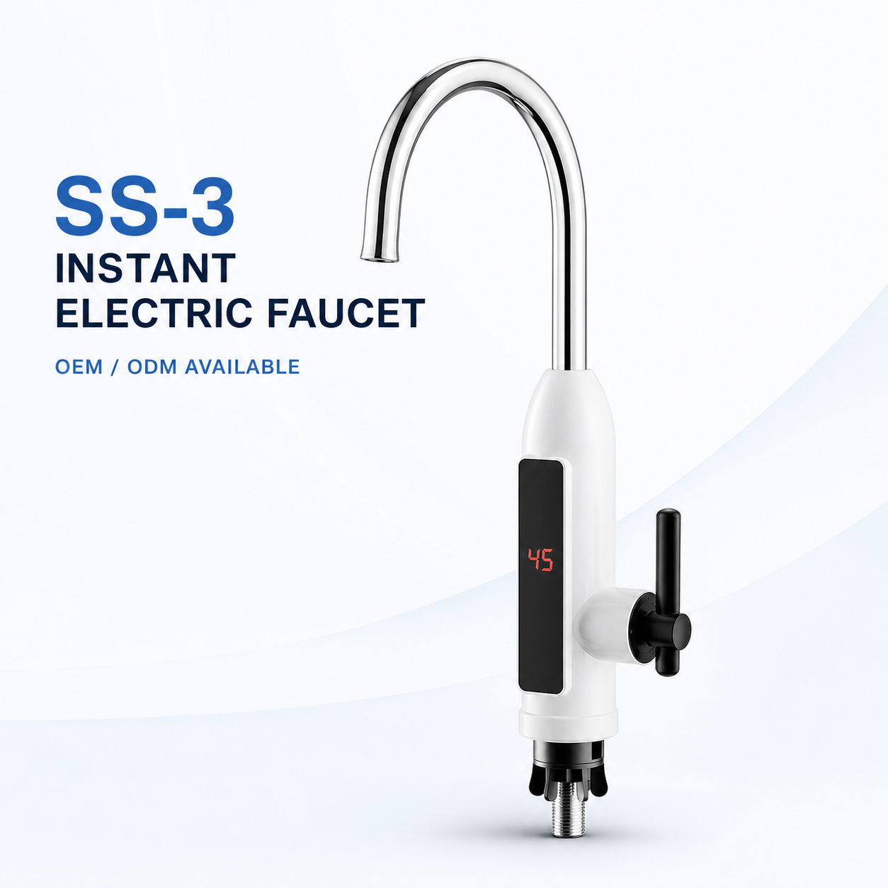 ABS Room-Temperature Water Heater Tap – For Kitchens and Bathrooms – White WM-SS-3