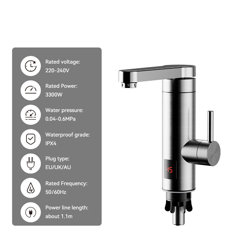 Plug-in electric water heater valve – specifically for bathrooms and balconies WM-FP-WY