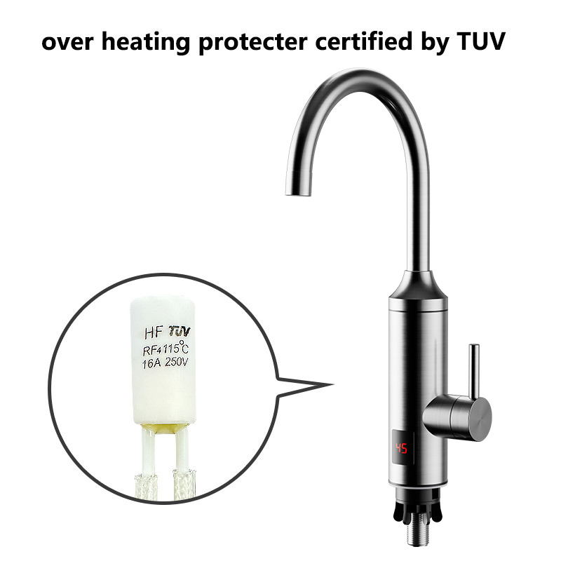 Electric hot-water tap with electric shock protection WM-FP-3