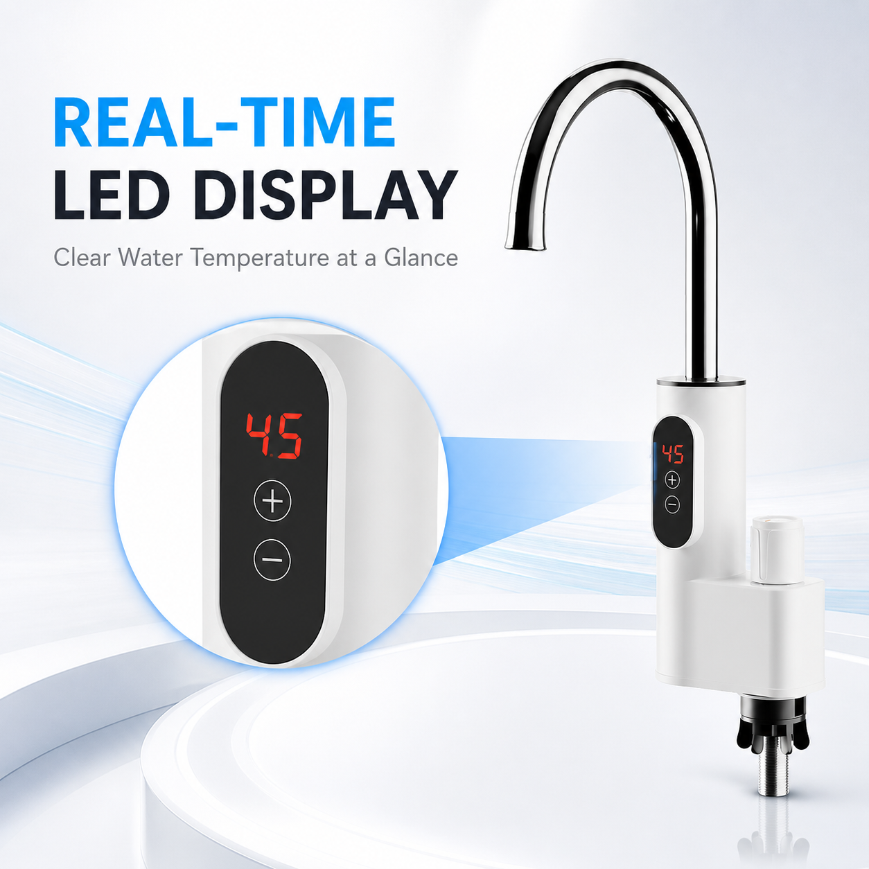 Electric hot-water taps for kitchens and bathrooms WM-LZSS-1H
