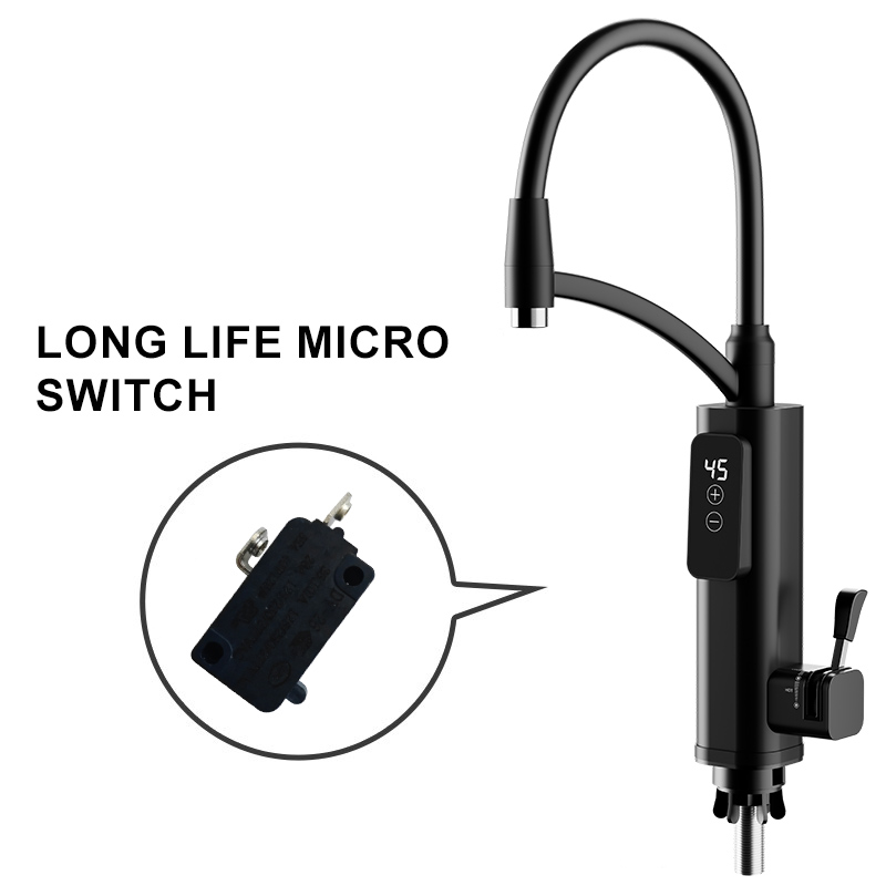 Black electric hot water valve for kitchen use WM-LZSS-F1