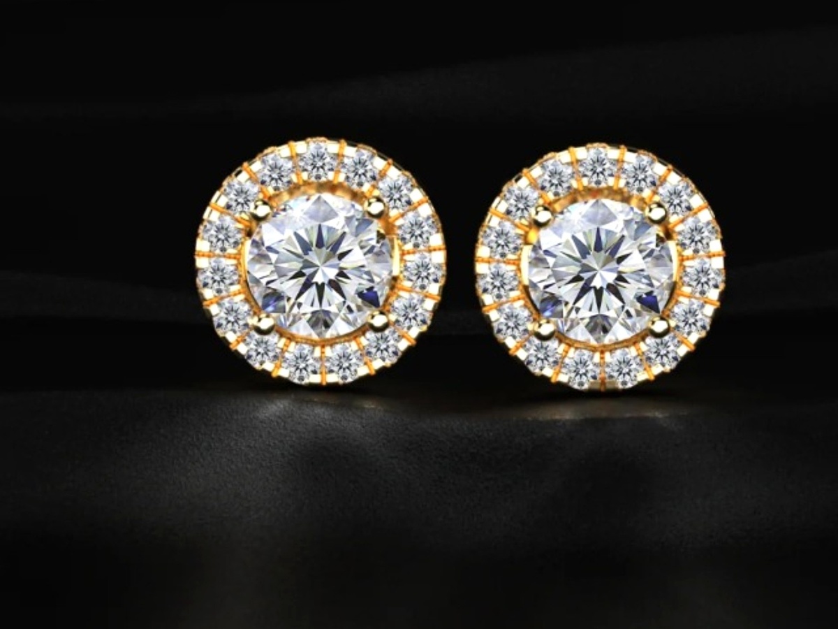 Classic Diamond Halo Studs