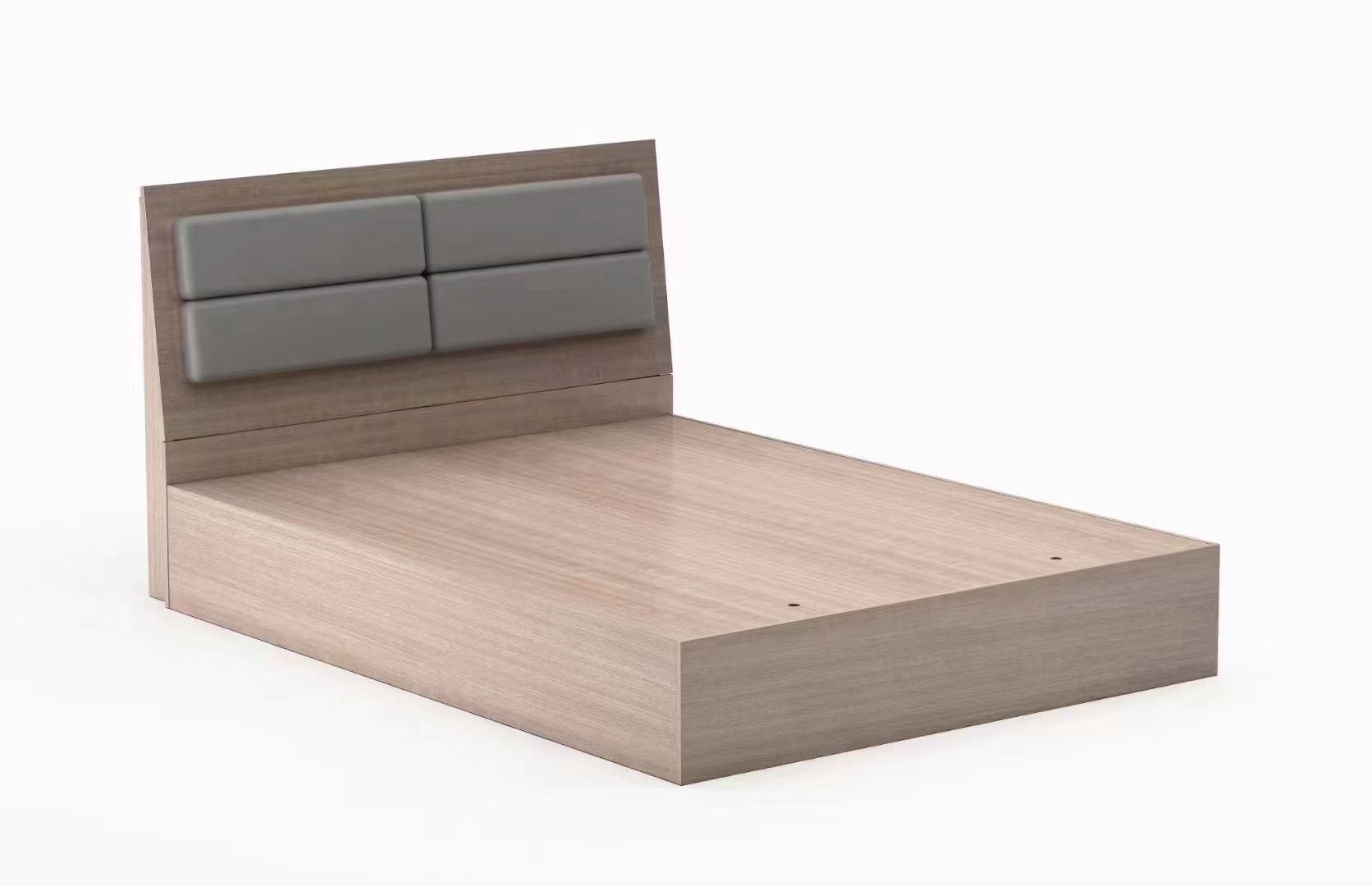 bed with soft leather head