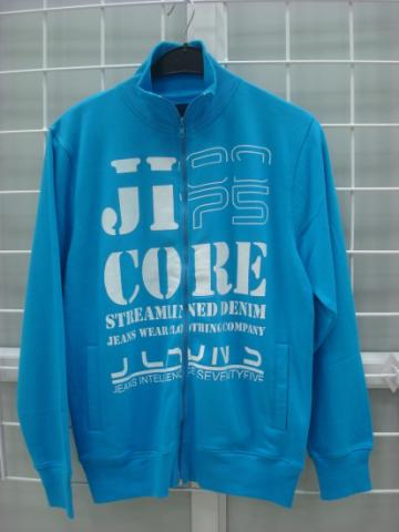 Graphic Print Zip Hoodie (Turquoise)