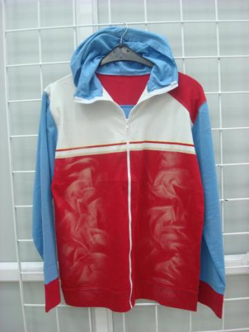 Color-Block Zip Jacket (Red/Blue/White)