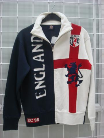 England Graphic Zip Hoodie (Navy/White)
