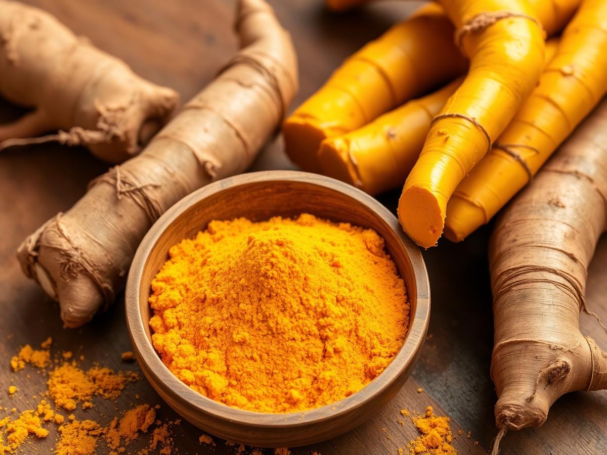 Turmeric, Fingers and Powder