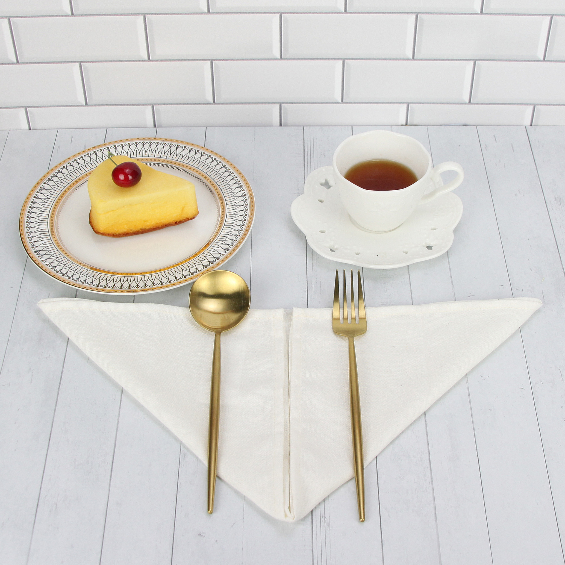 40x40cm Cotton Linen Blended Cloth Napkins Placemats Soft Dining Table Tea Towels For Home & Events Use