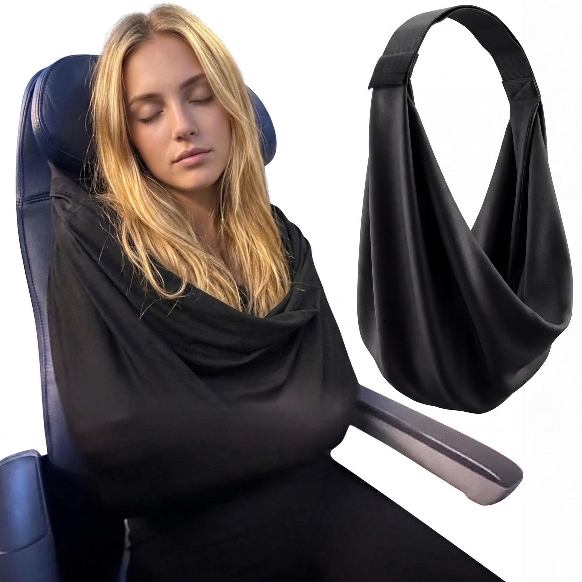 Travel Blanket Airplane Sleep Support Body Sling Ultra-Soft Breathable Compact Carry-On