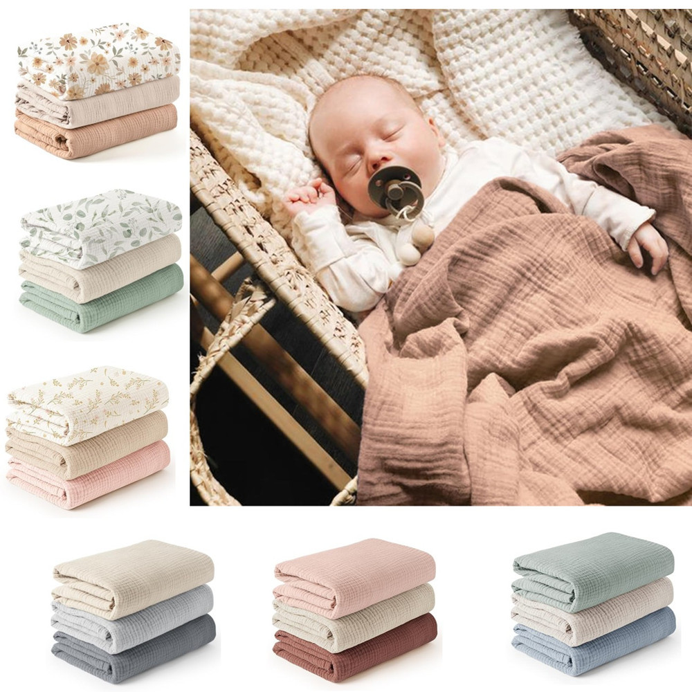 Muslin Swaddle Blankets for Newborn Cotton Receiving Blanket Soft Breathable Baby Blanket